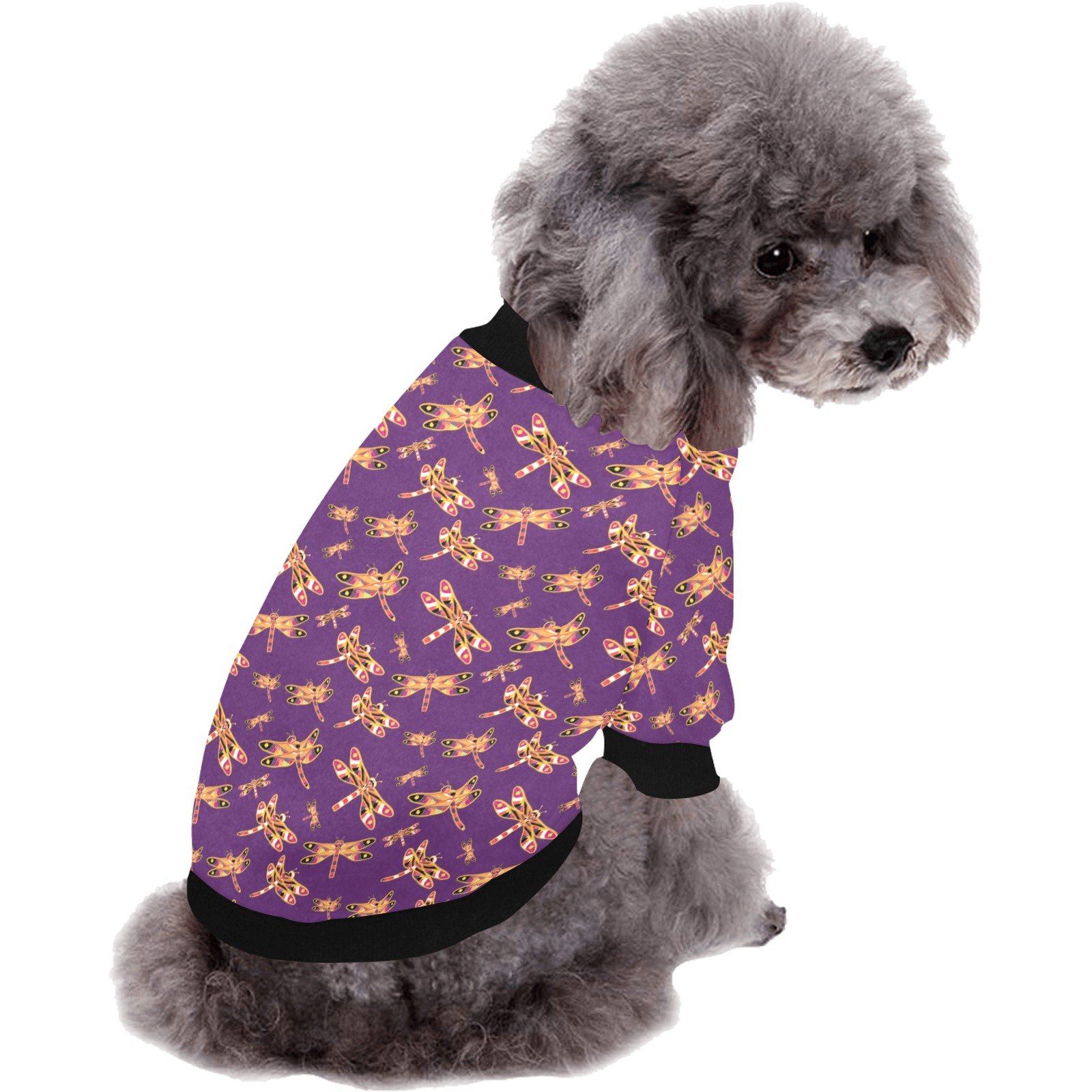 Gathering Yellow Purple Pet Dog Round Neck Shirt Pet Dog Round Neck Shirt e-joyer 