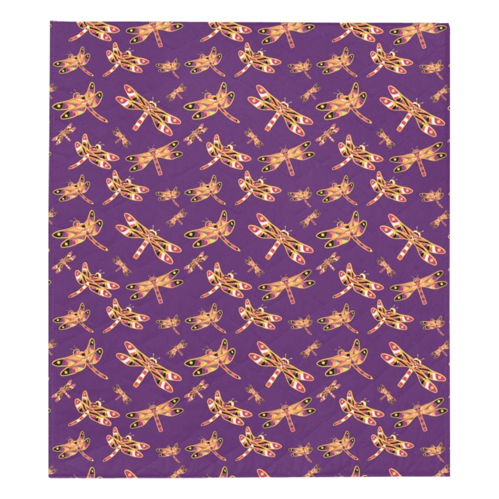 Gathering Yellow Purple Quilt 70"x80" Quilt 70"x80" e-joyer 