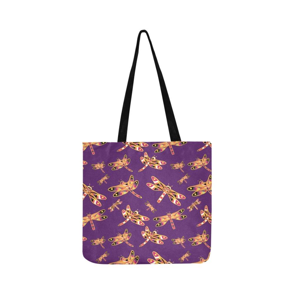 Gathering Yellow Purple Reusable Shopping Bag Model 1660 (Two sides) Shopping Tote Bag (1660) e-joyer 