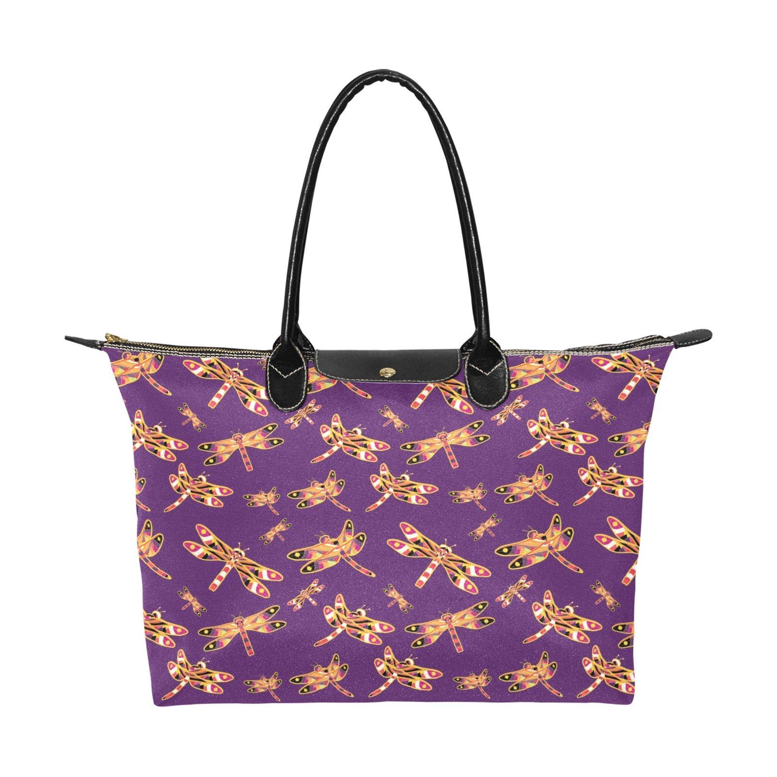 Gathering Yellow Purple Single-Shoulder Lady Handbag (Model 1714) bag e-joyer 