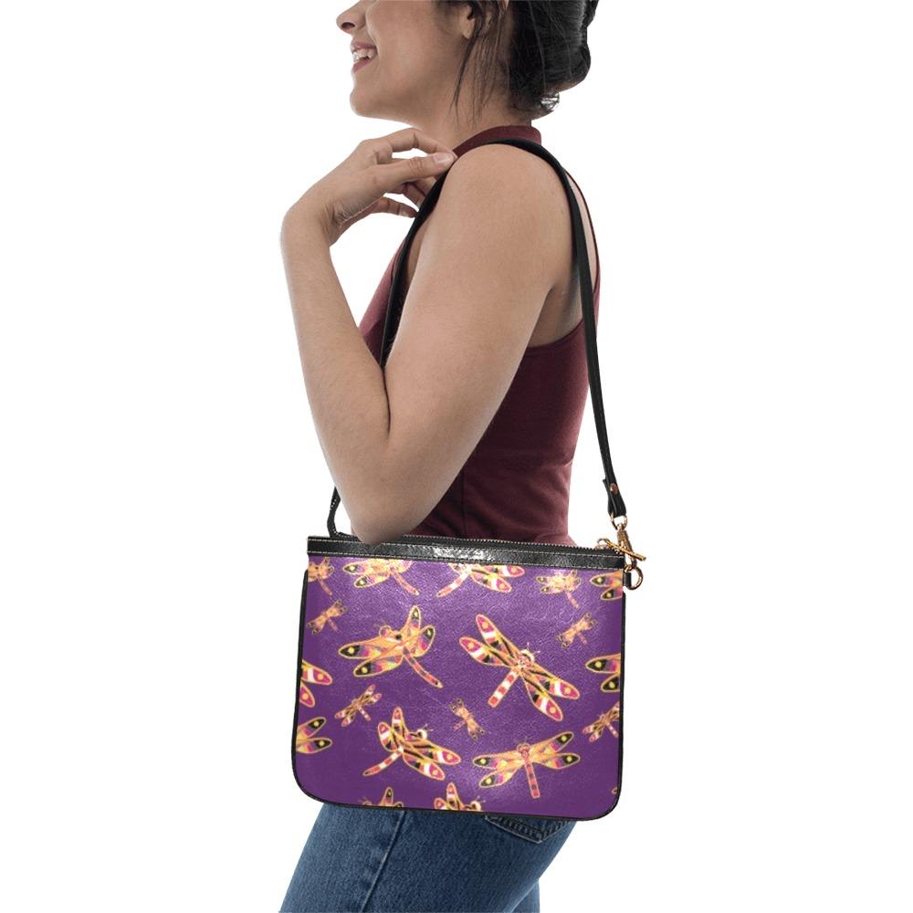 Gathering Yellow Purple Small Shoulder Bag (Model 1710) Small Shoulder Bag (1710) e-joyer 