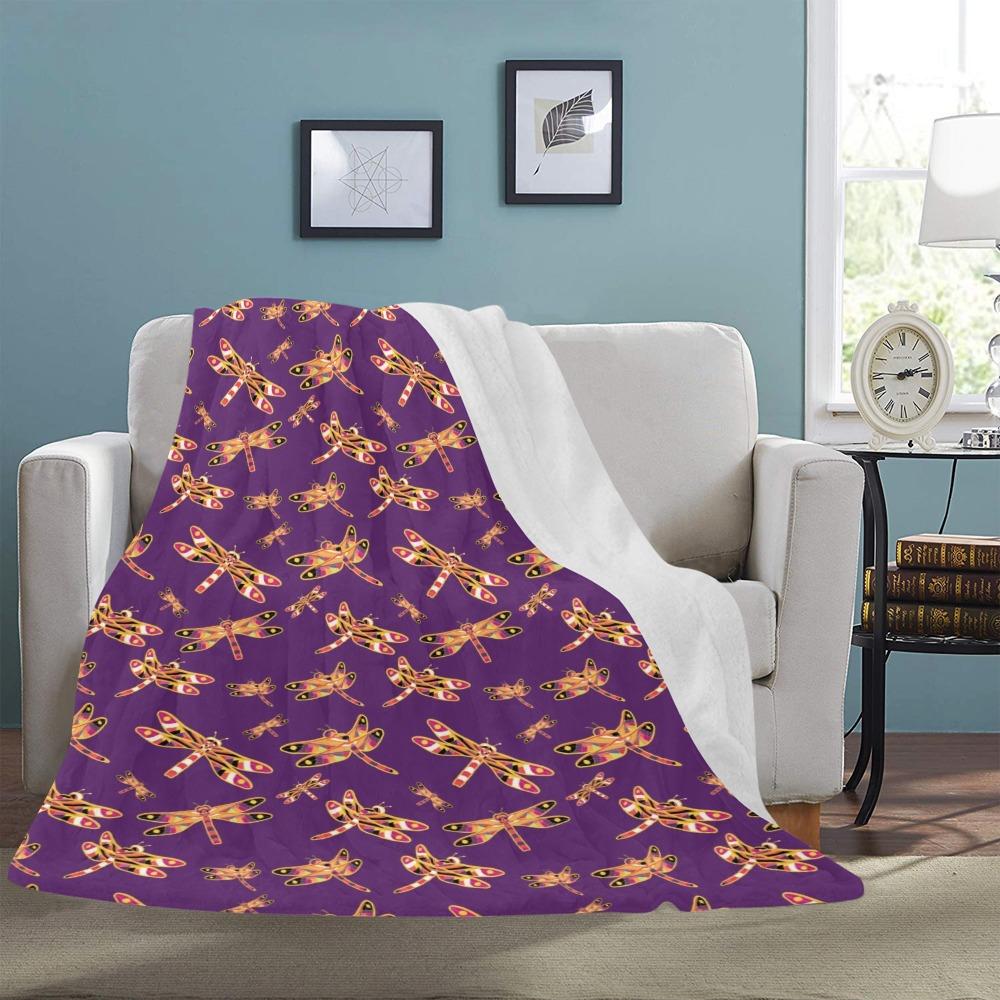 Gathering Yellow Purple Ultra-Soft Micro Fleece Blanket 60"x80" Ultra-Soft Blanket 60''x80'' e-joyer 