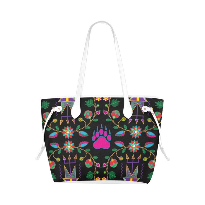 Black Rose Winter Canyon Clover Canvas Tote Bag