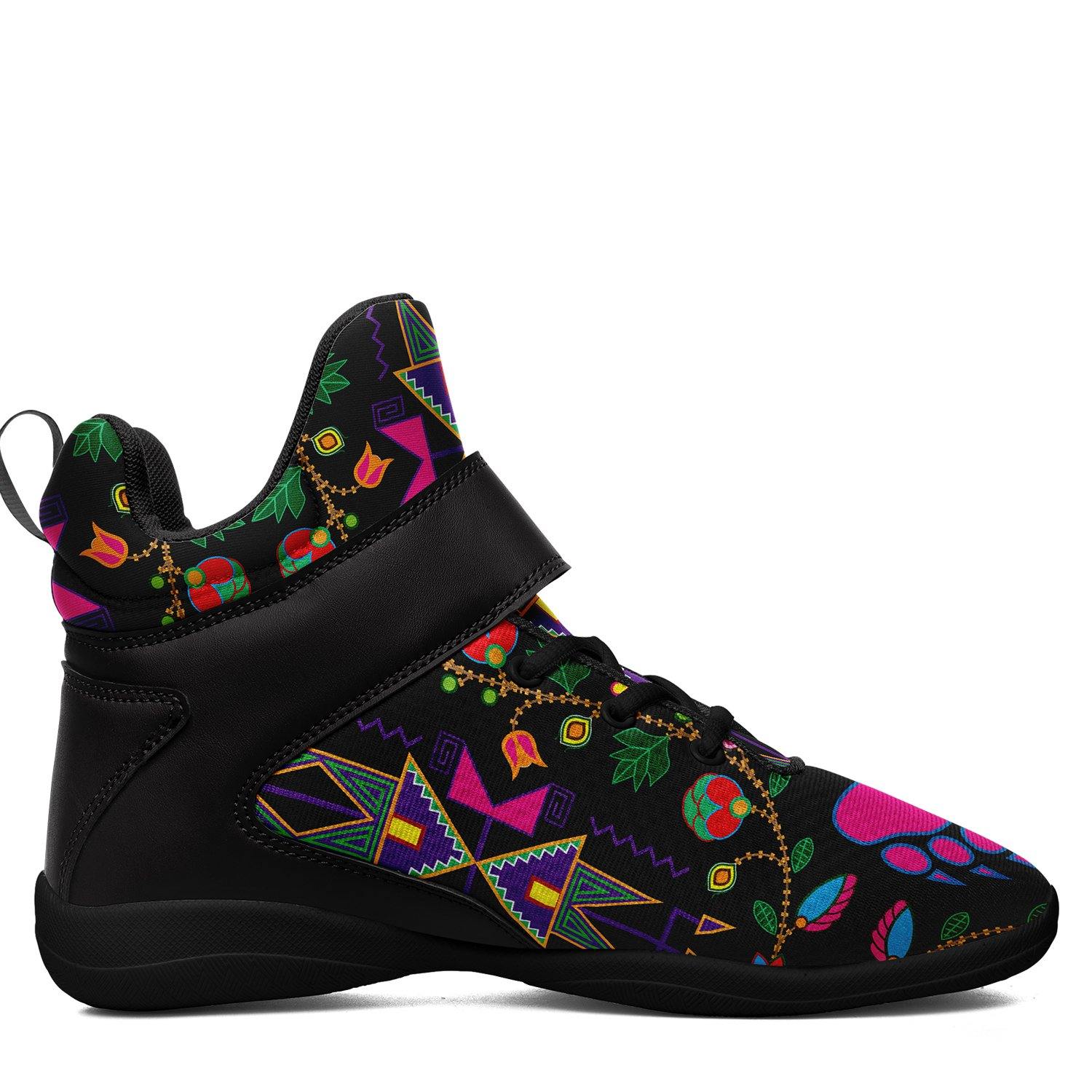 Geometric Floral Fall Black Ipottaa Basketball / Sport High Top Shoes 49 Dzine 