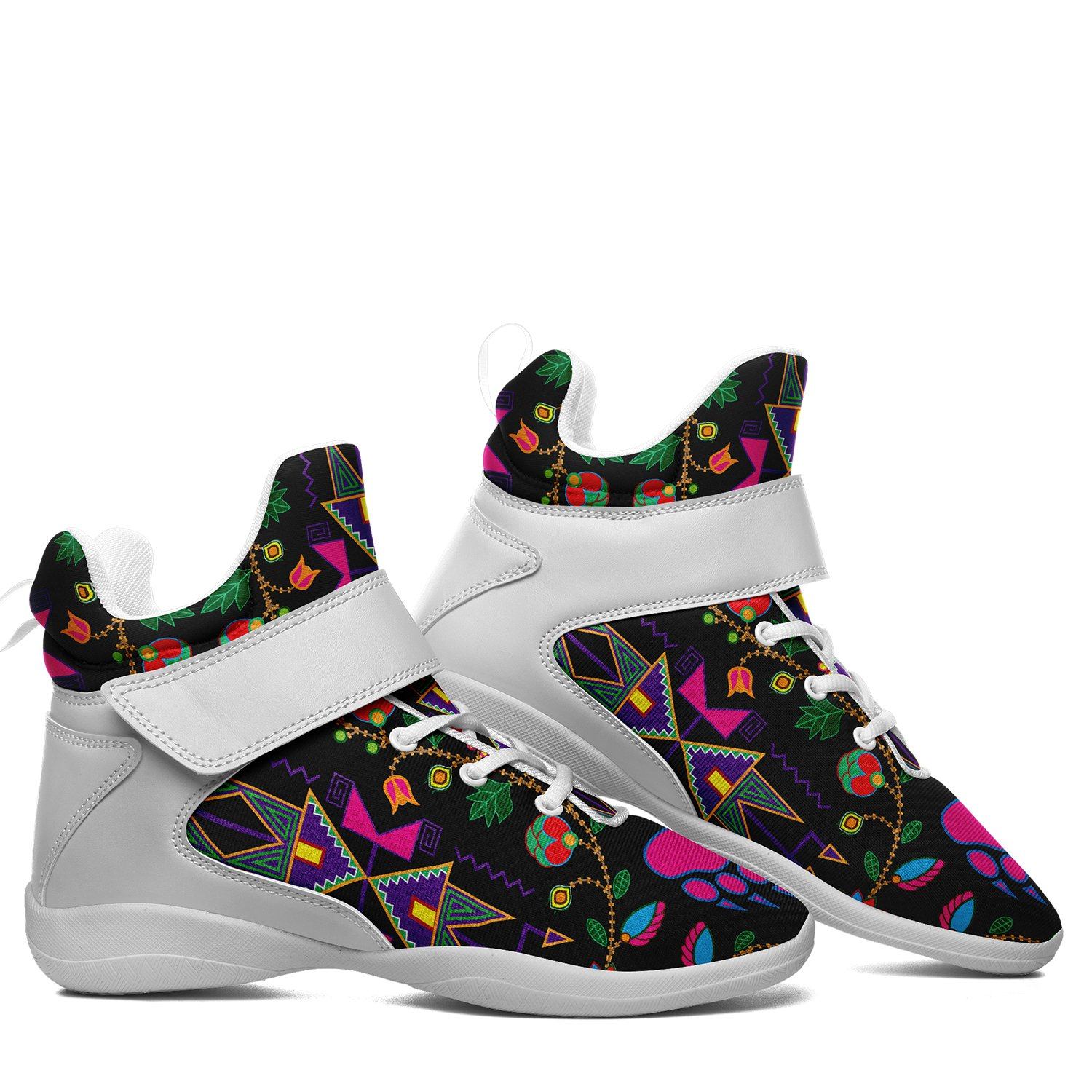 Geometric Floral Fall Black Ipottaa Basketball / Sport High Top Shoes 49 Dzine 