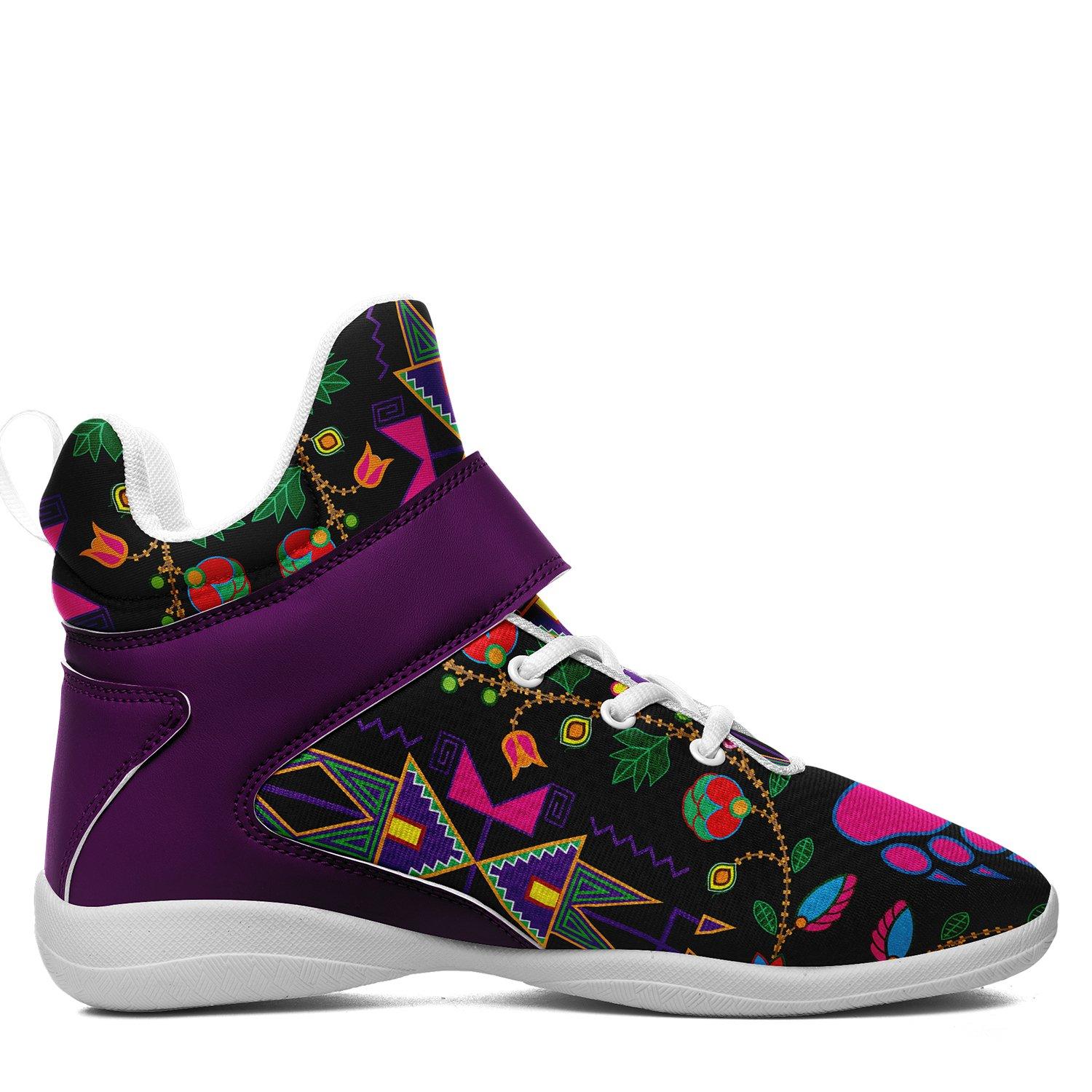 Geometric Floral Fall Black Ipottaa Basketball / Sport High Top Shoes 49 Dzine 