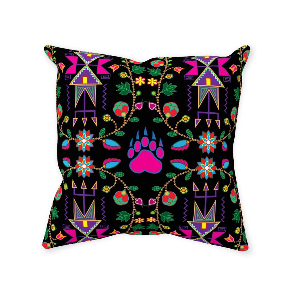 Geometric Floral Fall Black Throw Pillows 49 Dzine Without Zipper Spun Polyester 14x14 inch