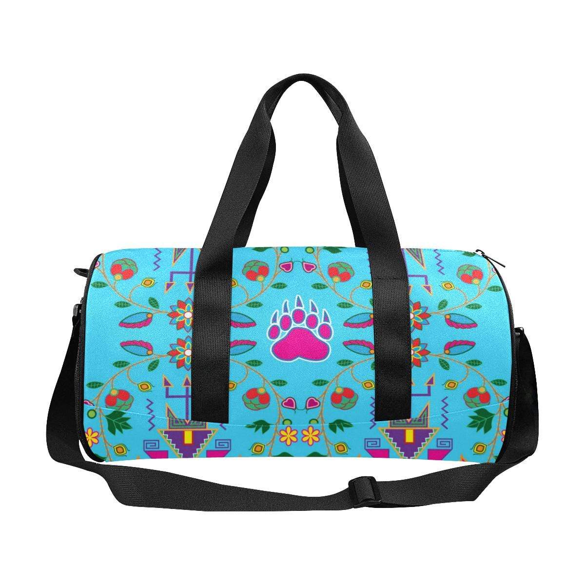 Geometric Floral Fall - Sky Blue Duffle Bag (Model 1679) Duffle Bag (1679) e-joyer 