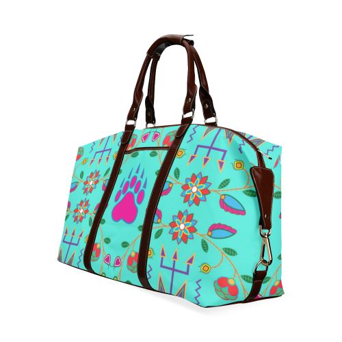 Geometric Floral Fall-Sky Classic Travel Bag (Model 1643) Remake Classic Travel Bags (1643) e-joyer 