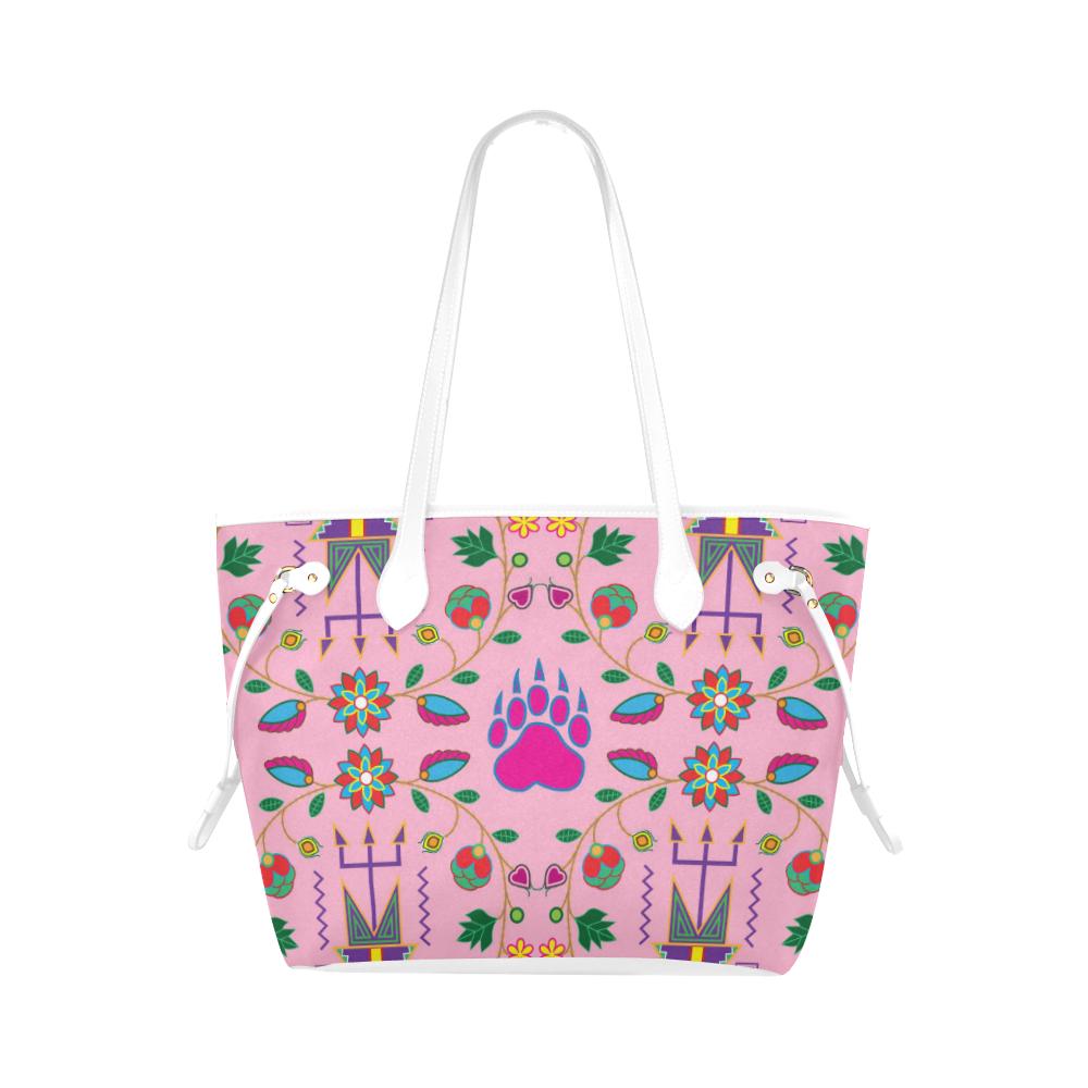 Geometric Floral Fall - Sunset Clover Canvas Tote Bag (Model 1661) Clover Canvas Tote Bag (1661) e-joyer 