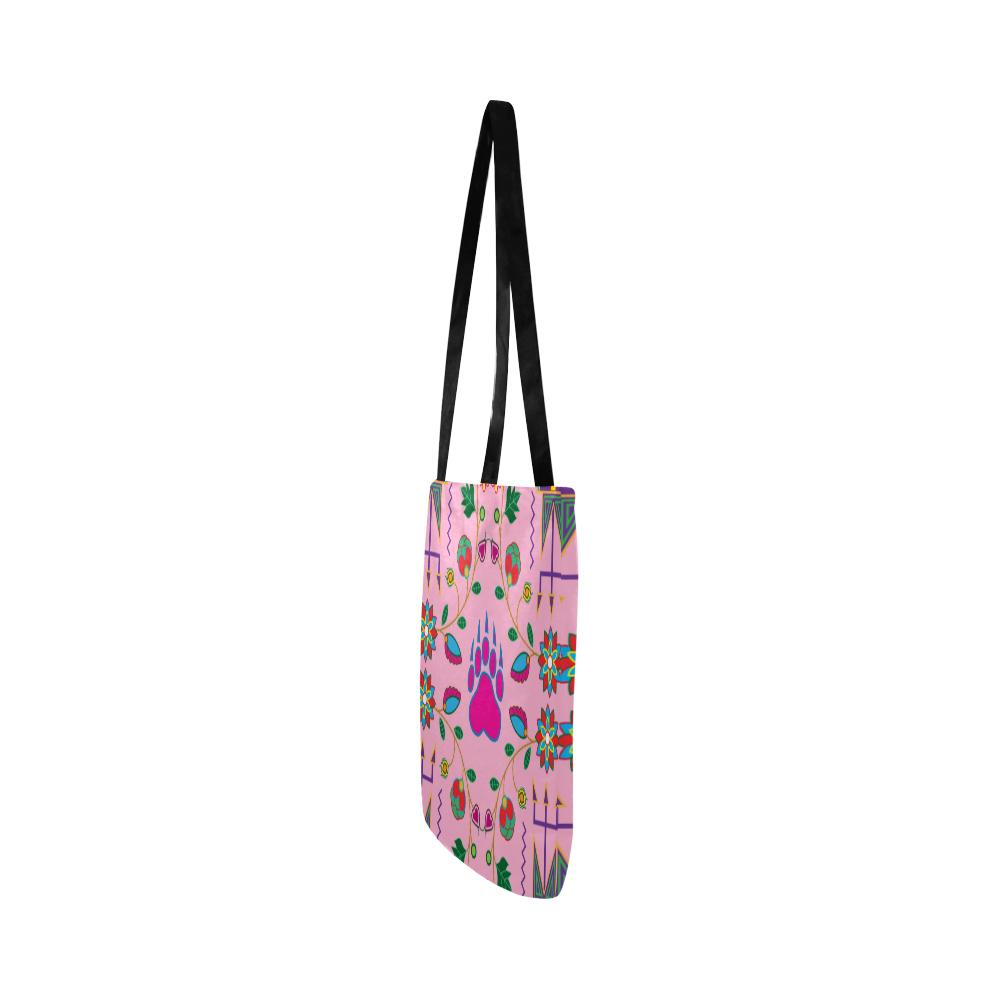 Geometric Floral Fall-Sunset Reusable Shopping Bag Model 1660 (Two sides) Shopping Tote Bag (1660) e-joyer 