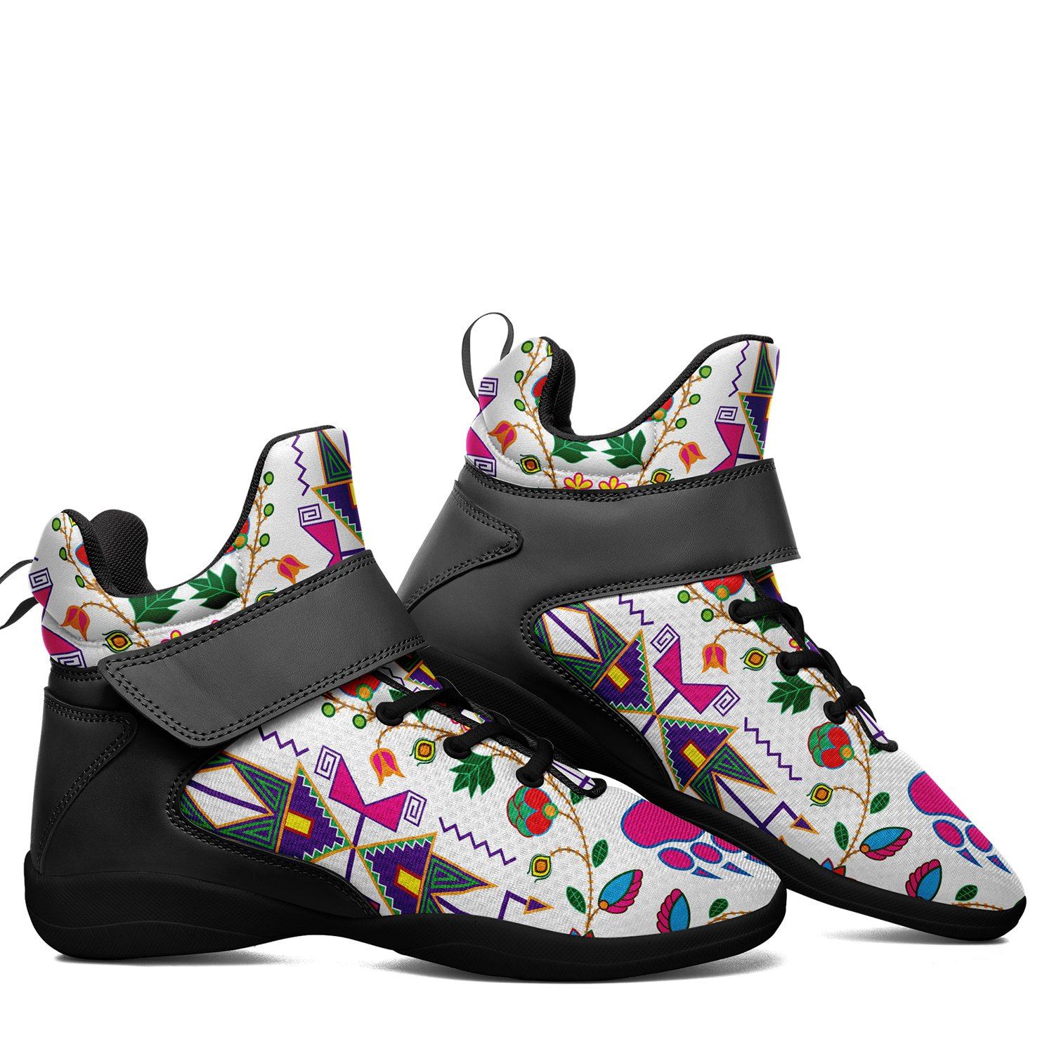 Geometric Floral Fall White Ipottaa Basketball / Sport High Top Shoes 49 Dzine 