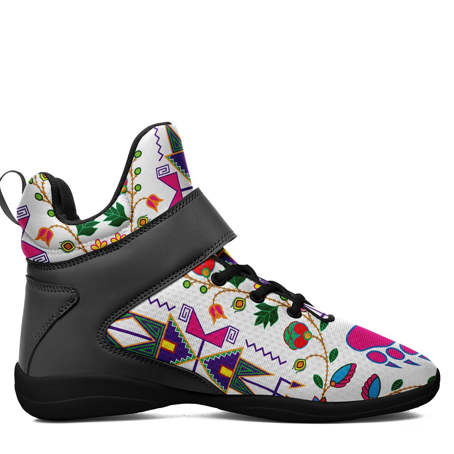 Geometric Floral Fall White Ipottaa Basketball / Sport High Top Shoes 49 Dzine 