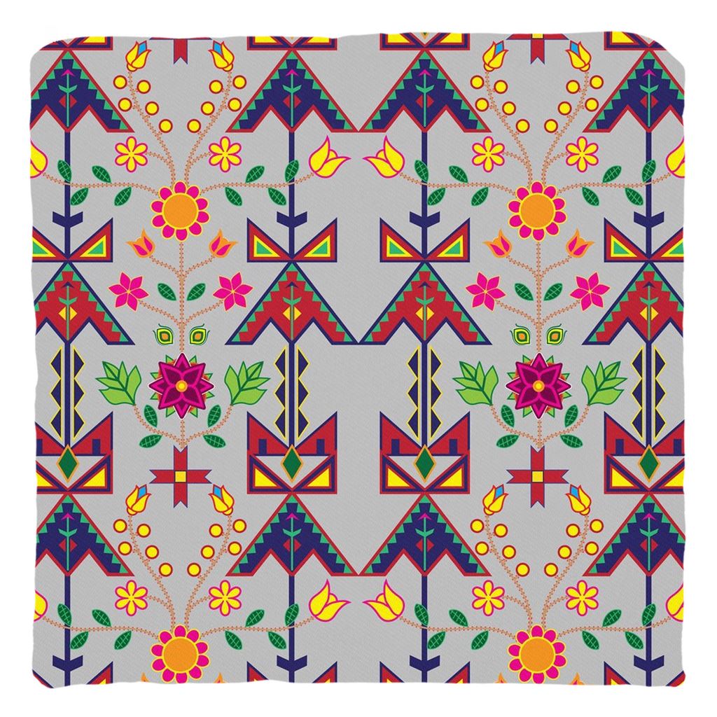 Geometric Floral Spring-Gray Throw Pillows 49 Dzine 