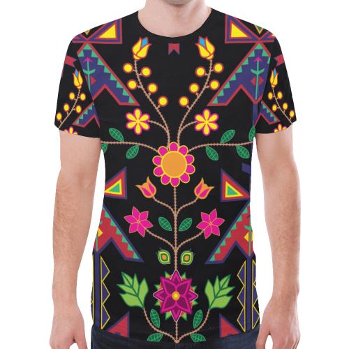 Geometric Floral Spring New All Over Print T-shirt for Men (Model T45) New All Over Print T-shirt for Men (T45) e-joyer 
