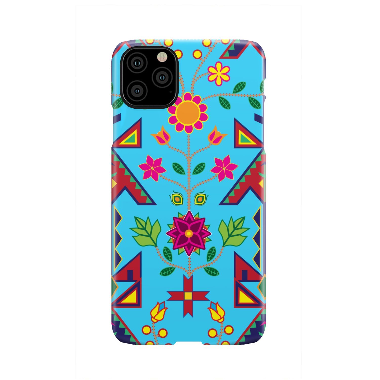 Geometric Floral Spring - Sky Blue Phone Case Phone Case wc-fulfillment iPhone 11 Pro Max 