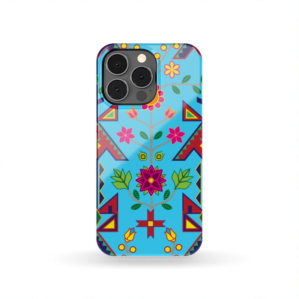 Geometric Floral Spring - Sky Blue Phone Case Phone Case wc-fulfillment iPhone 13 Pro 