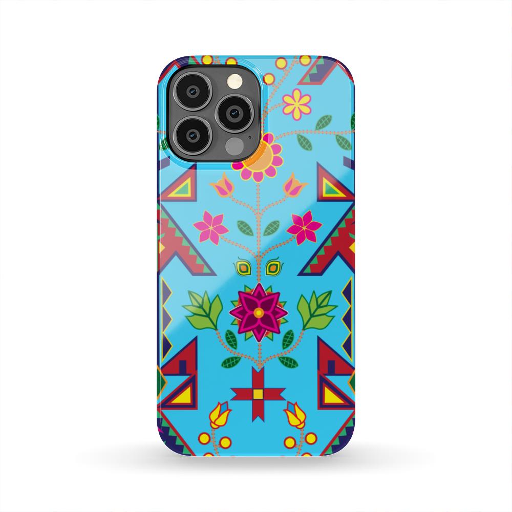 Geometric Floral Spring - Sky Blue Phone Case Phone Case wc-fulfillment iPhone 13 Pro Max 