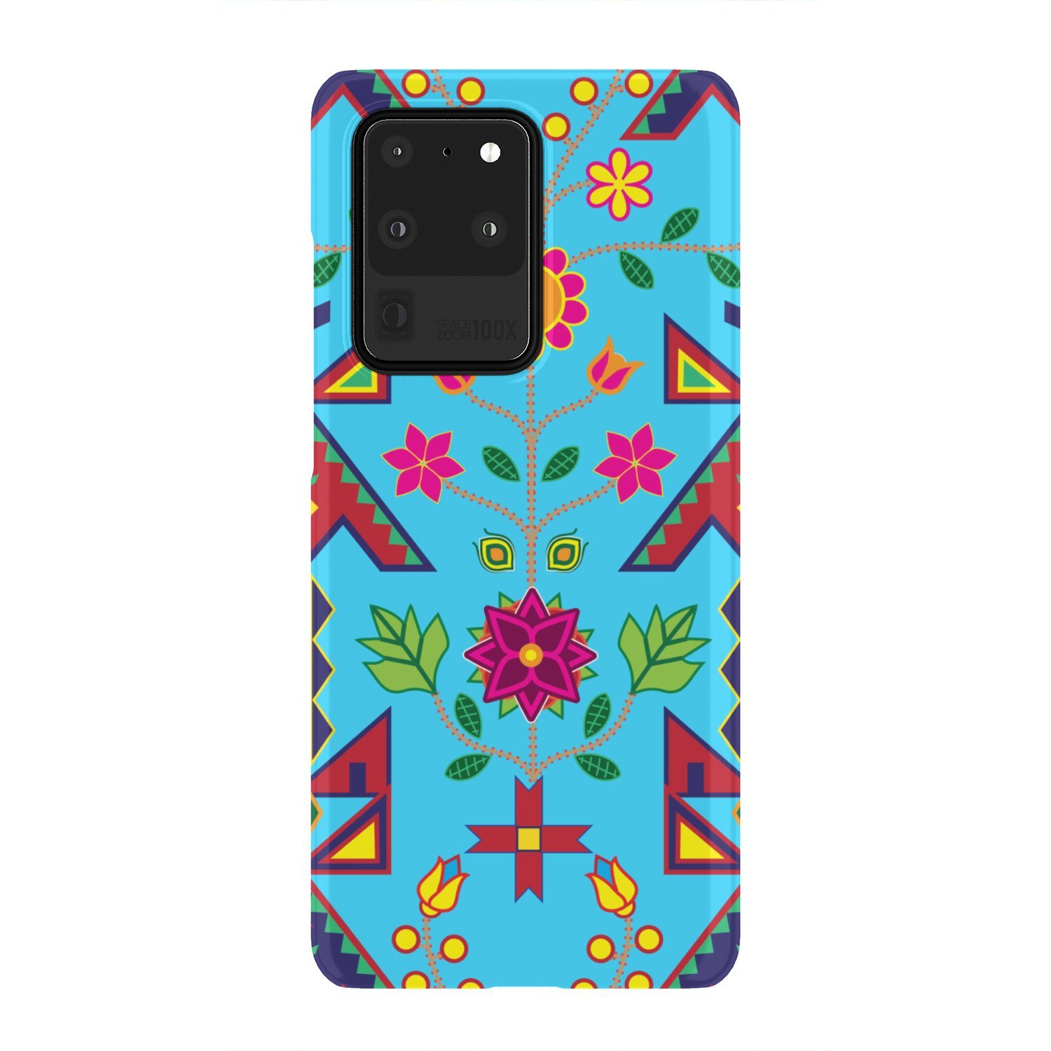 Geometric Floral Spring - Sky Blue Phone Case Phone Case wc-fulfillment Samsung Galaxy S20 Ultra 