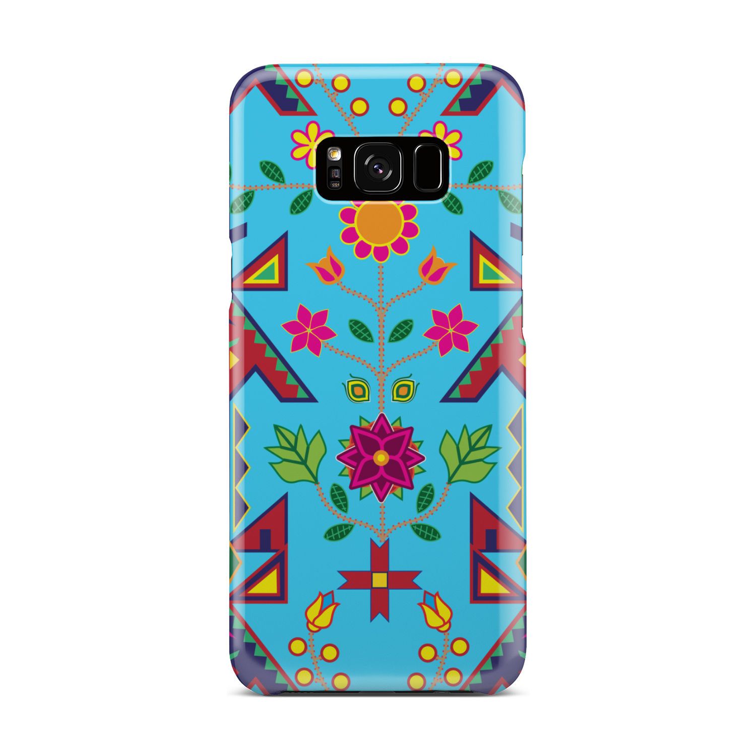 Geometric Floral Spring - Sky Blue Phone Case Phone Case wc-fulfillment Samsung Galaxy S8 Plus 