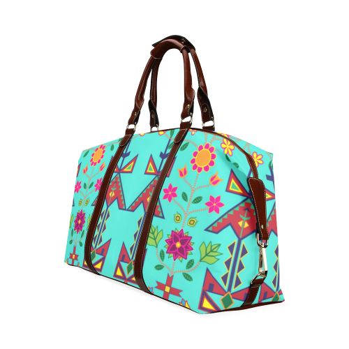 Geometric Floral Spring-Sky Classic Travel Bag (Model 1643) Remake Classic Travel Bags (1643) e-joyer 