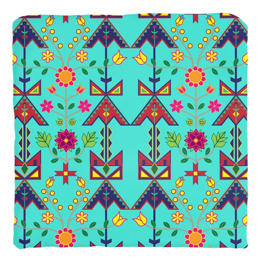 Geometric Floral Spring-Sky Throw Pillows 49 Dzine 