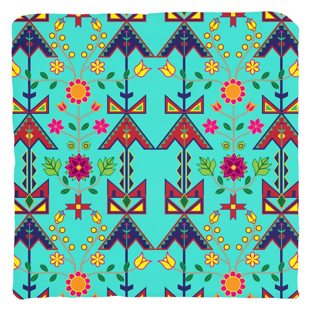 Geometric Floral Spring-Sky Throw Pillows 49 Dzine 