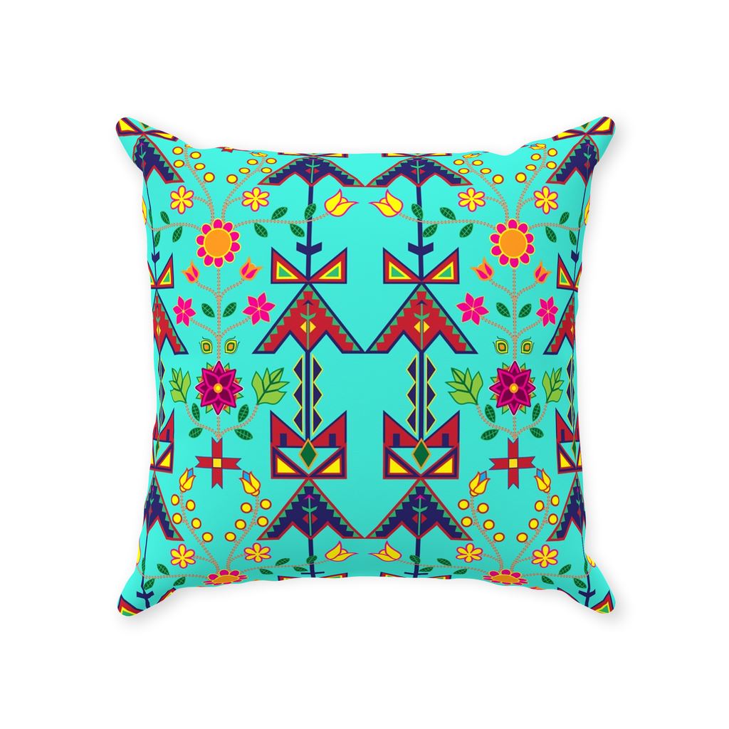 Geometric Floral Spring-Sky Throw Pillows 49 Dzine 