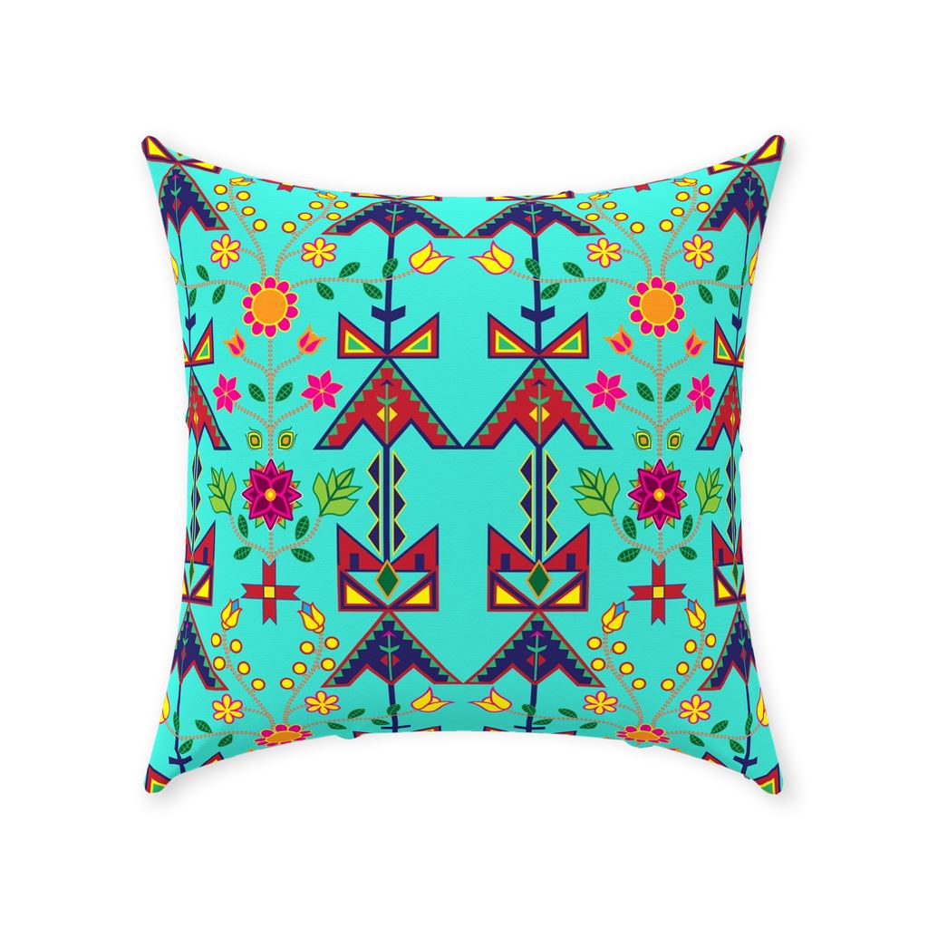 Geometric Floral Spring-Sky Throw Pillows 49 Dzine 