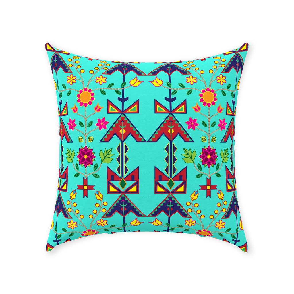 Geometric Floral Spring-Sky Throw Pillows 49 Dzine 