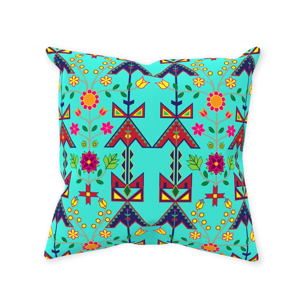 Geometric Floral Spring-Sky Throw Pillows 49 Dzine 