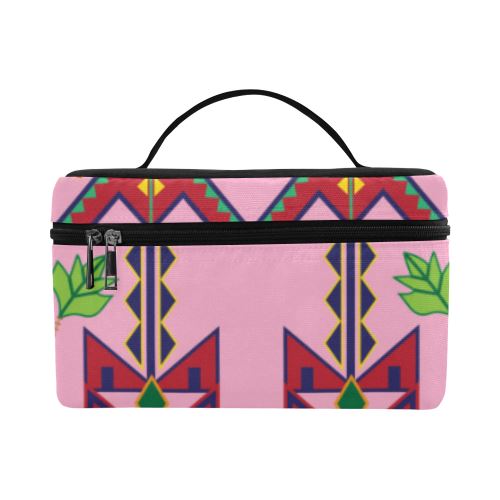 Geometric Floral Spring-Sunset Cosmetic Bag/Large (Model 1658) Cosmetic Bag e-joyer 