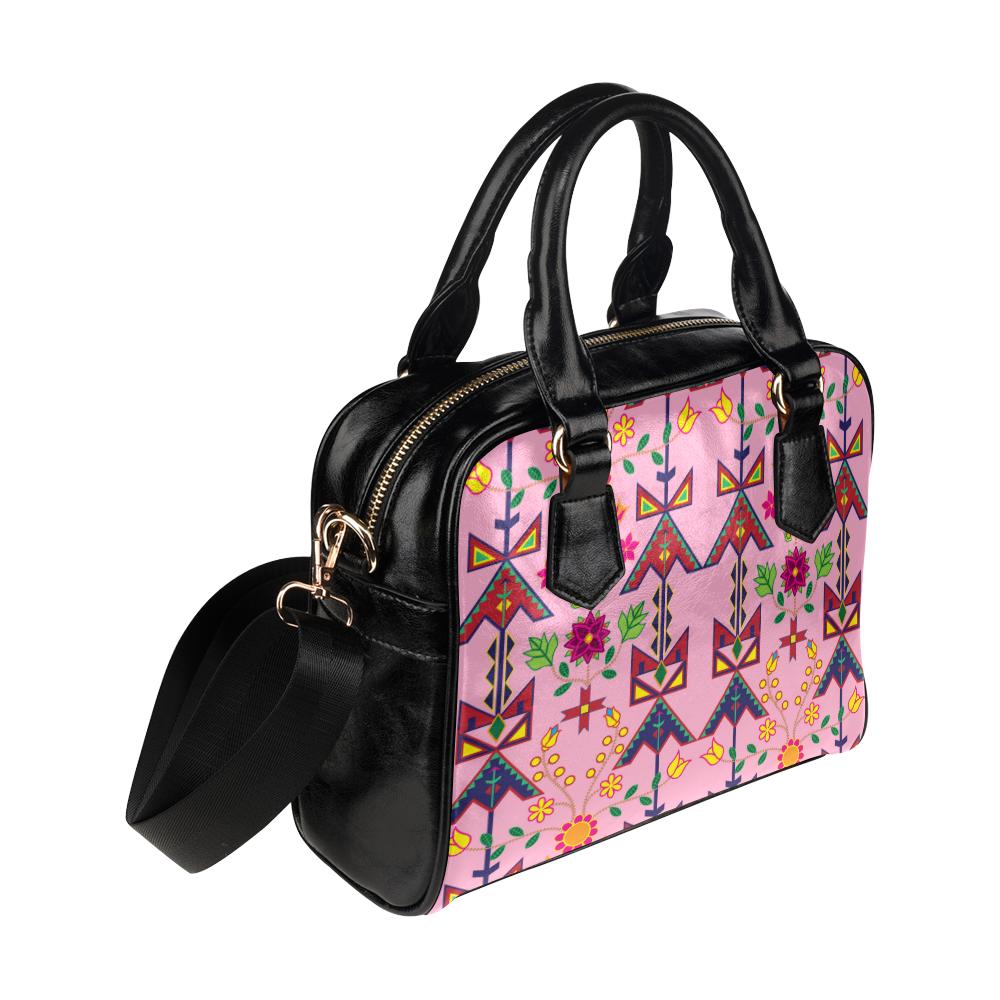 Geometric Floral Spring-Sunset Shoulder Handbag (Model 1634) Shoulder Handbags (1634) e-joyer 