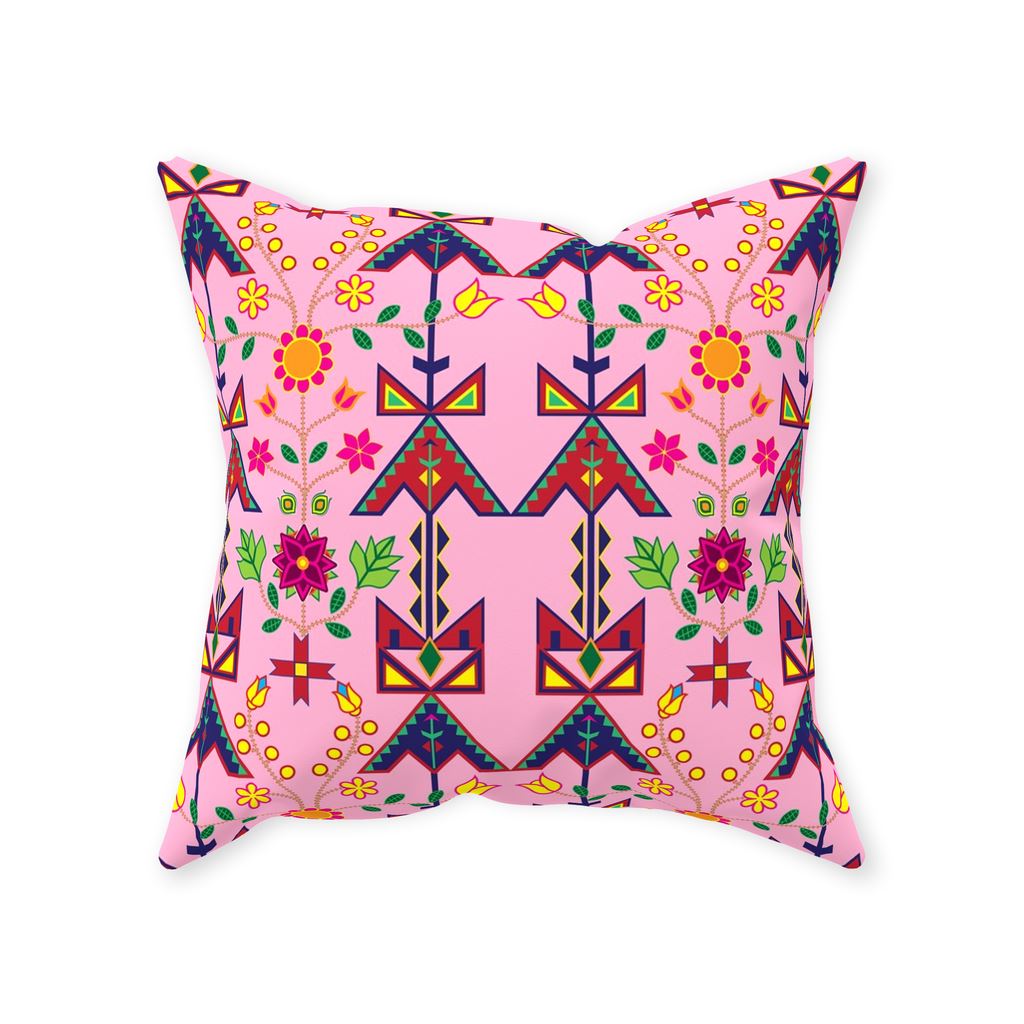 Geometric Floral Spring - Sunset Throw Pillows 49 Dzine 