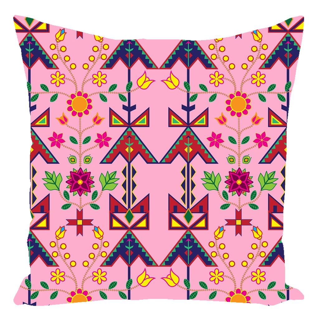 Geometric Floral Spring - Sunset Throw Pillows 49 Dzine With Zipper Spun Polyester 16x16 inch