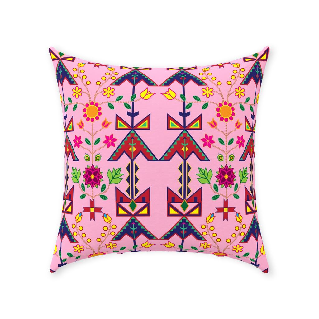 Geometric Floral Spring - Sunset Throw Pillows 49 Dzine With Zipper Spun Polyester 18x18 inch