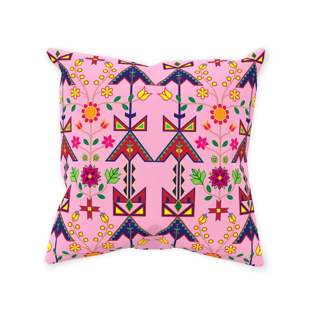 Geometric Floral Spring - Sunset Throw Pillows 49 Dzine Without Zipper Spun Polyester 14x14 inch