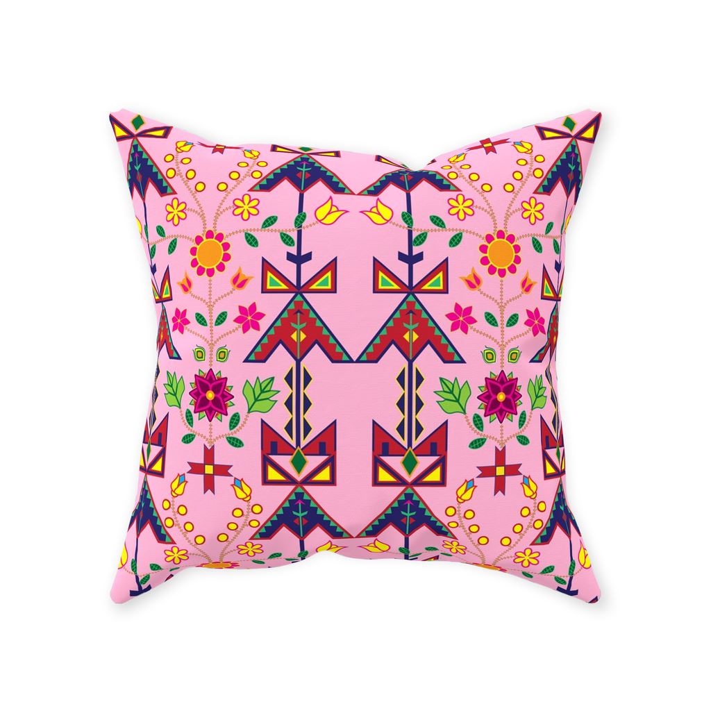 Geometric Floral Spring - Sunset Throw Pillows 49 Dzine Without Zipper Spun Polyester 16x16 inch