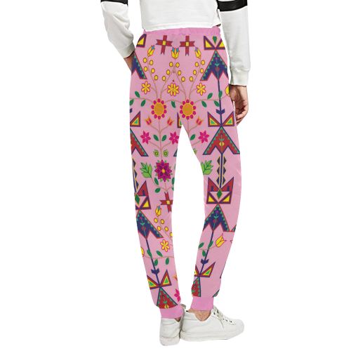 Geometric Floral Spring Sunset Women's All Over Print Sweatpants (Model L11) Women's All Over Print Sweatpants (L11) e-joyer 