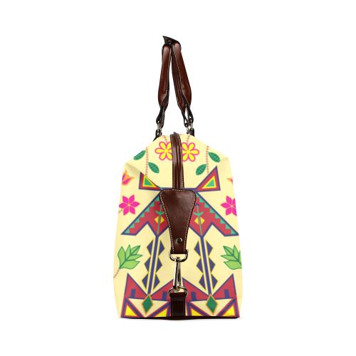 Geometric Floral Spring-Vanilla Classic Travel Bag (Model 1643) Remake Classic Travel Bags (1643) e-joyer 