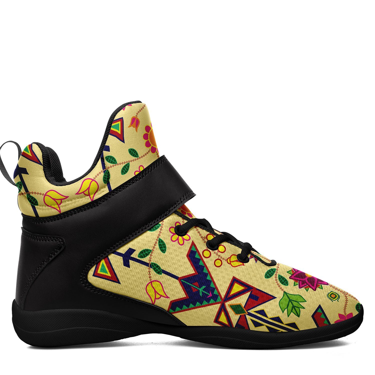 Geometric Floral Spring Vanilla Ipottaa Basketball / Sport High Top Shoes 49 Dzine 