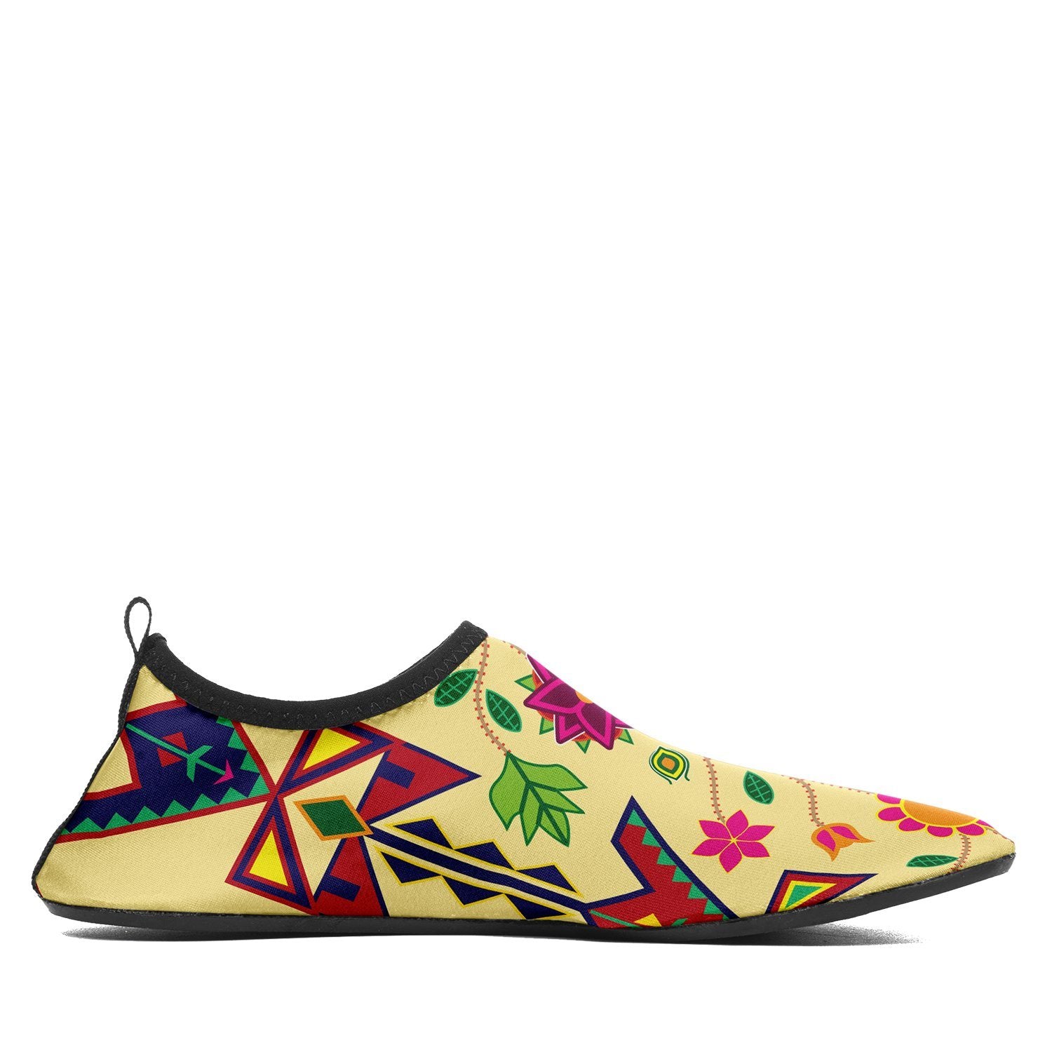 Geometric Floral Spring Vanilla Sockamoccs Slip On Shoes 49 Dzine 