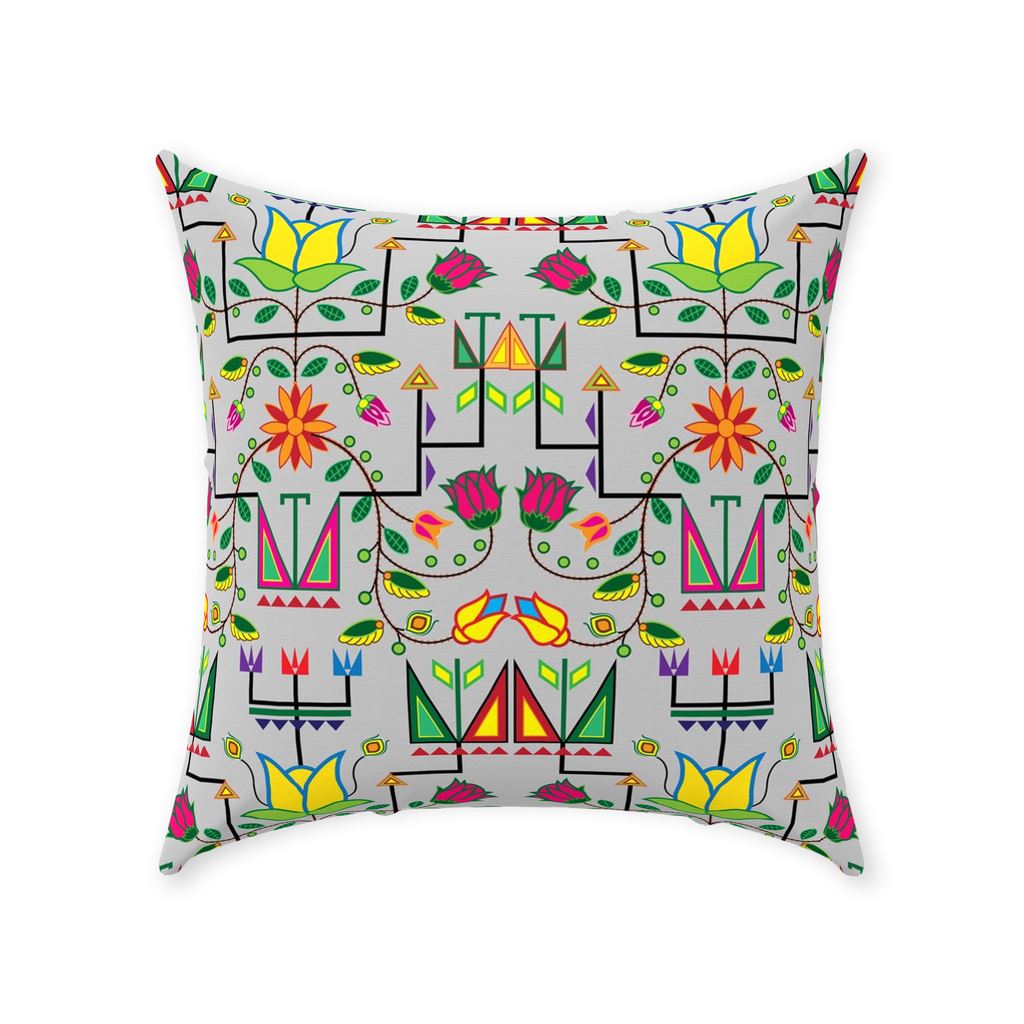 Geometric Floral Summer Gray Throw Pillows 49 Dzine 