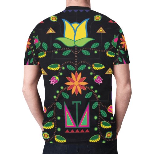 Geometric Floral Summer New All Over Print T-shirt for Men (Model T45) New All Over Print T-shirt for Men (T45) e-joyer 