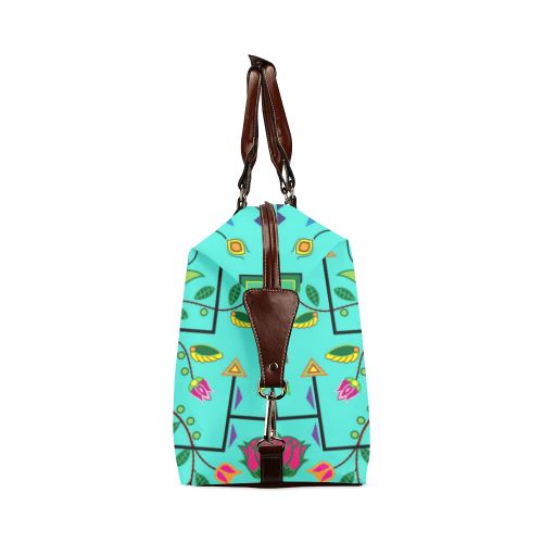 Geometric Floral Summer-Sky Classic Travel Bag (Model 1643) Remake Classic Travel Bags (1643) e-joyer 