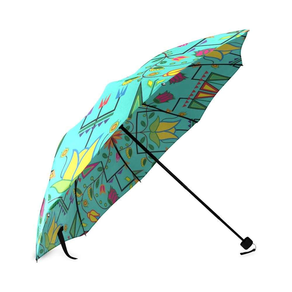 Geometric Floral Summer-Sky Foldable Umbrella Foldable Umbrella e-joyer 