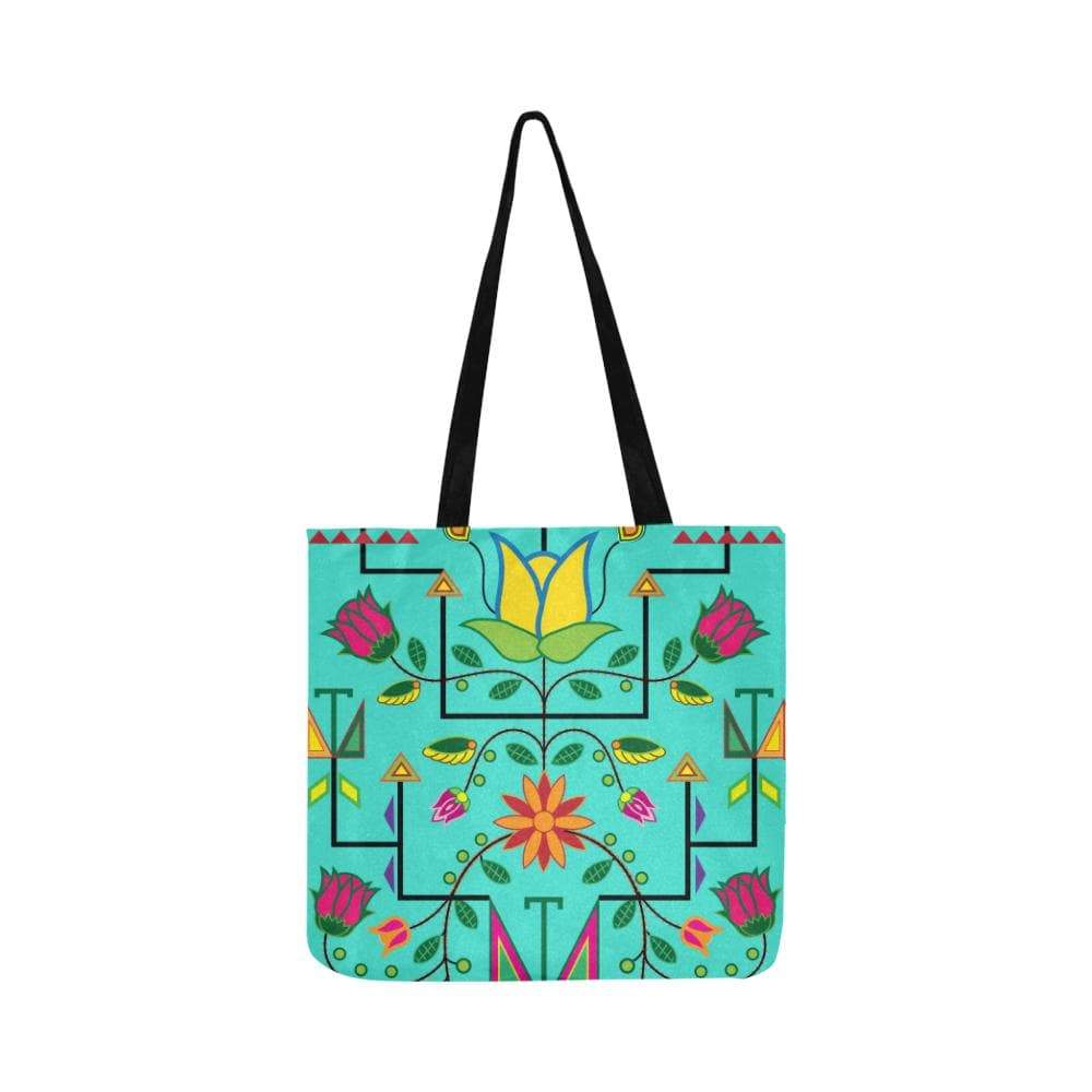 Geometric Floral Summer-Sky Reusable Shopping Bag Model 1660 (Two sides) Shopping Tote Bag (1660) e-joyer 