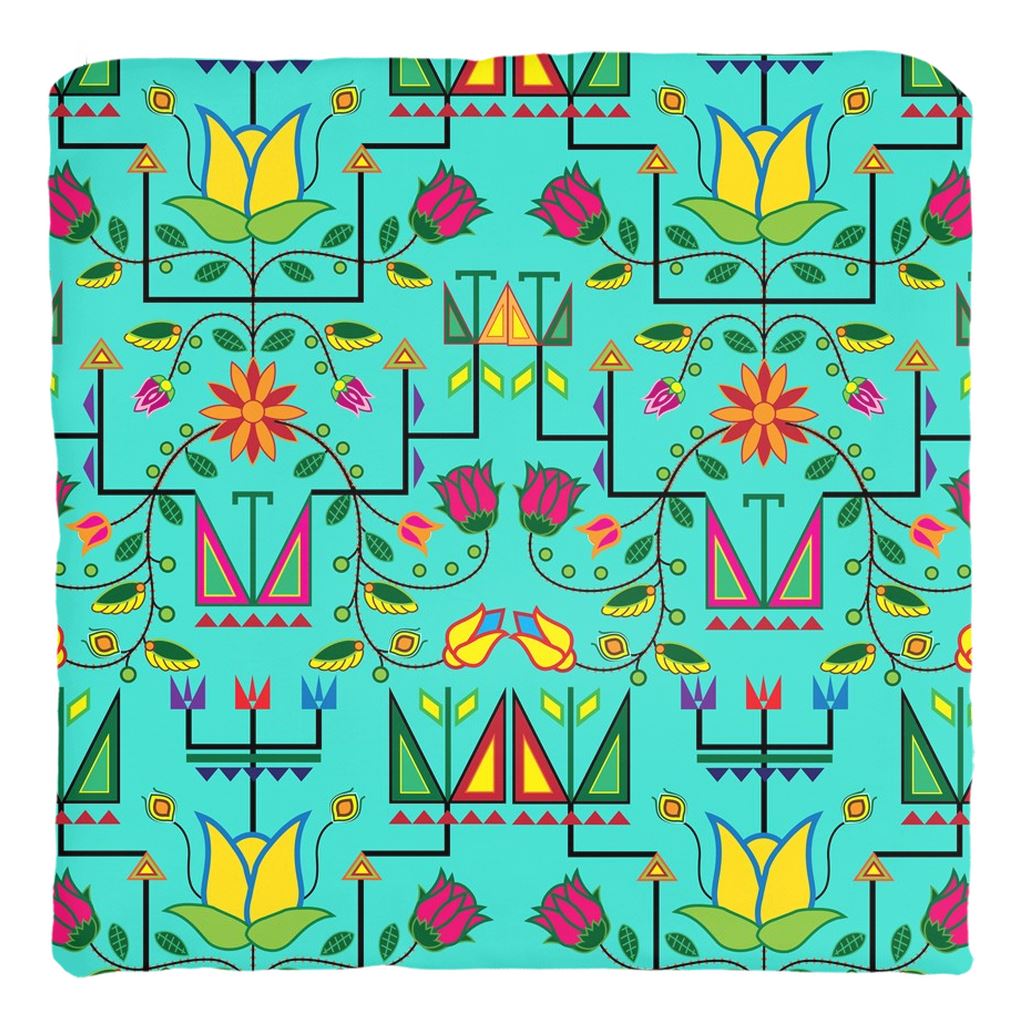 Geometric Floral Summer - Sky Throw Pillows 49 Dzine 