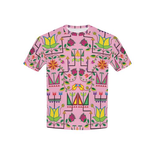 Geometric Floral Summer-Sunset All Over Print T-shirt for Kid (USA Size) (Model T40) All Over Print T-shirt for Kid (T40) e-joyer 