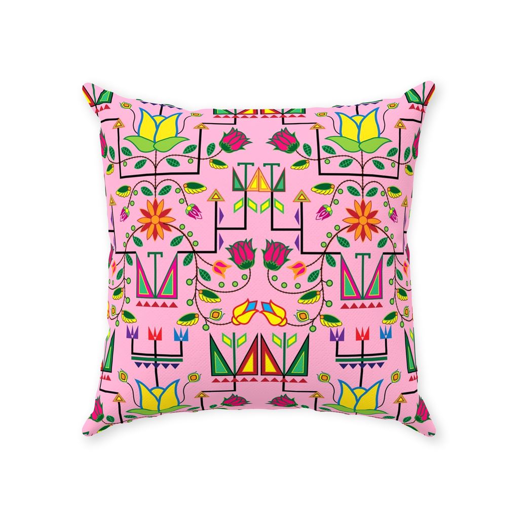 Geometric Floral Summer - Sunset Throw Pillows 49 Dzine With Zipper Poly Twill 18x18 inch